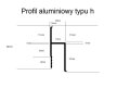Profil aluminiowy typu h harpun 