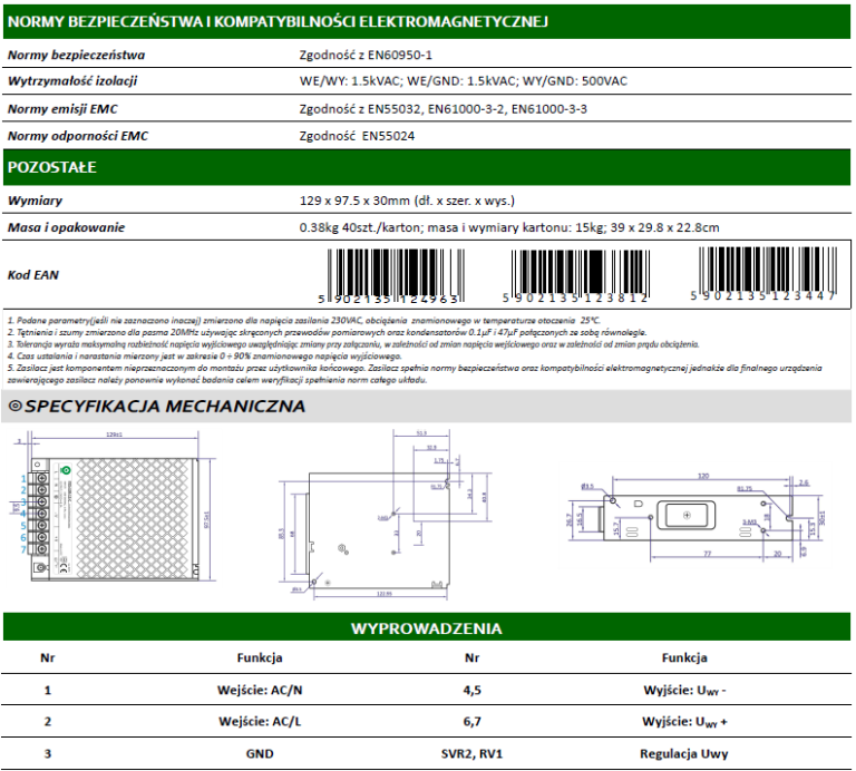 Zasilacz POS 100W 24V