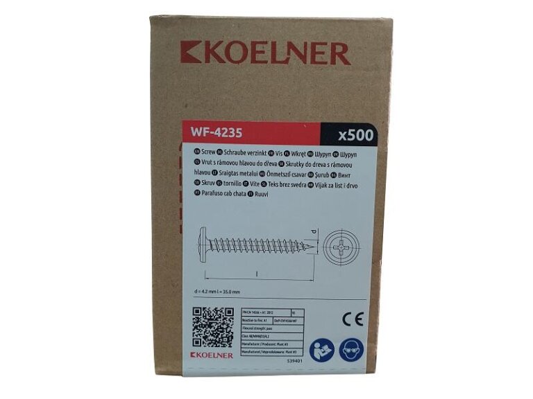 500 szt Wkręt do ciękich blach i drewna 4.2x35