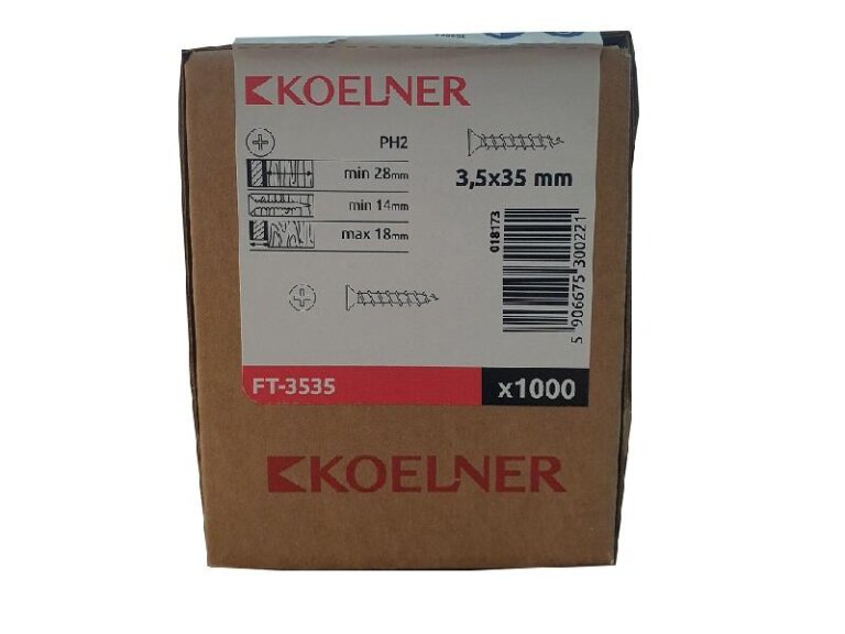 Wkręty do płyt karton gips drewno 3,5x35